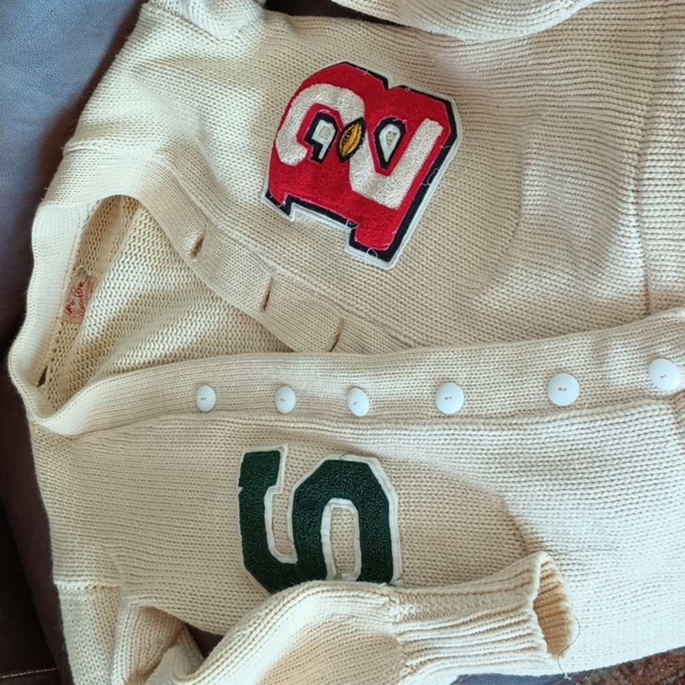 Vintage wool Letterman sweater. Scholastik Really cool